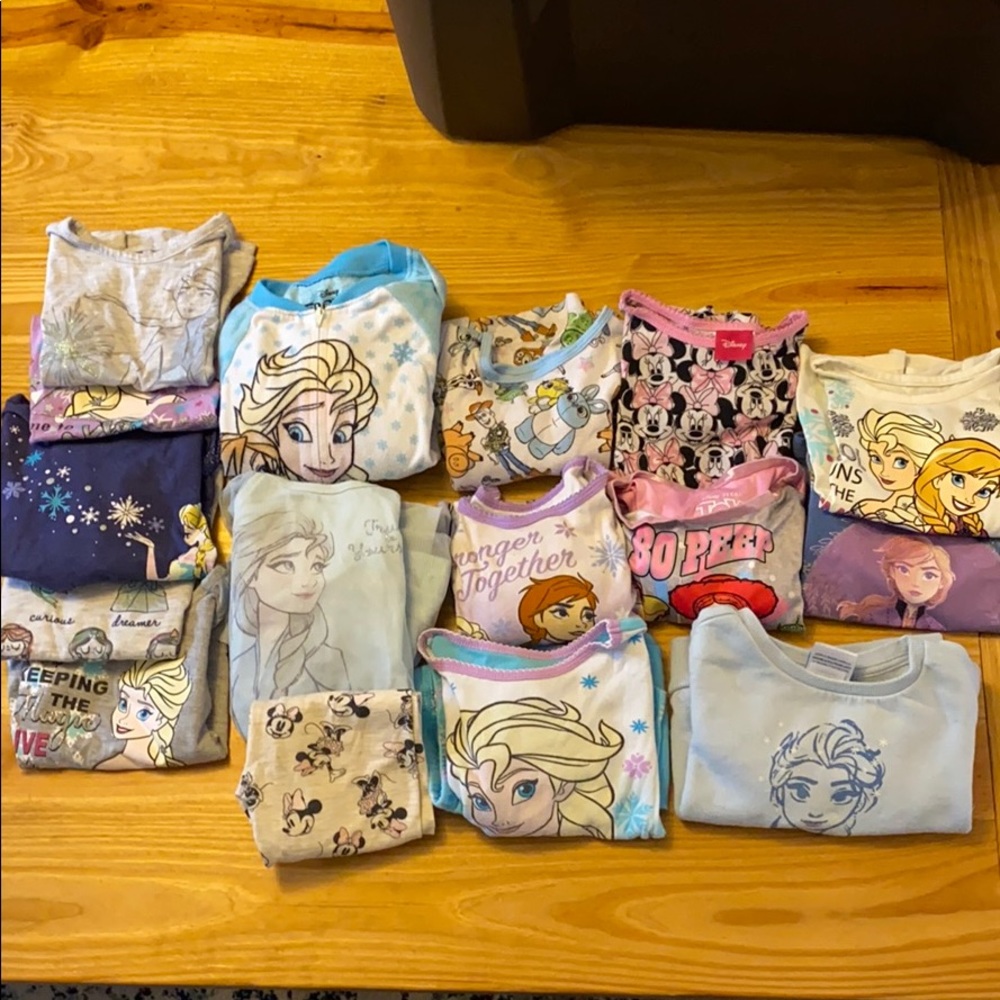 Disney Shirts and Pajamas 2T bundle